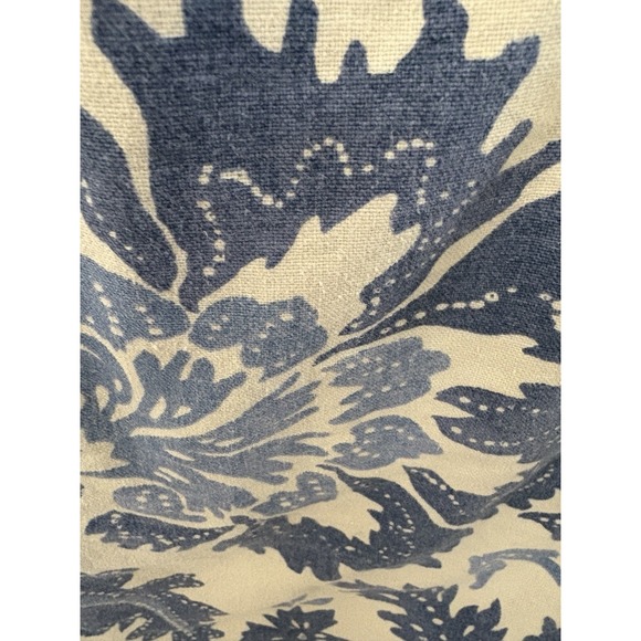 POTTERY BARN Linen KING Duvet  Blue Floral Botanical Palampore? - Picture 2 of 8